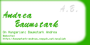 andrea baumstark business card